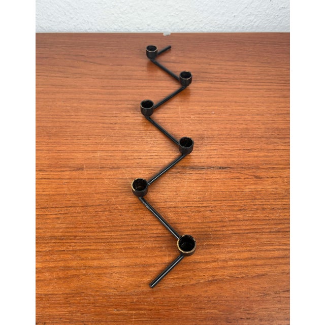 Mid-Century Modern Danish Minimalist Metal Candleholder, 1960s For Sale - Image 17 of 18