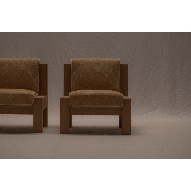 Brutalist Oak Easy Chairs, 1970s, Set of 2 For Sale - Image 6 of 16