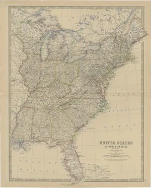 Antique Map of the United States of North America, 1882