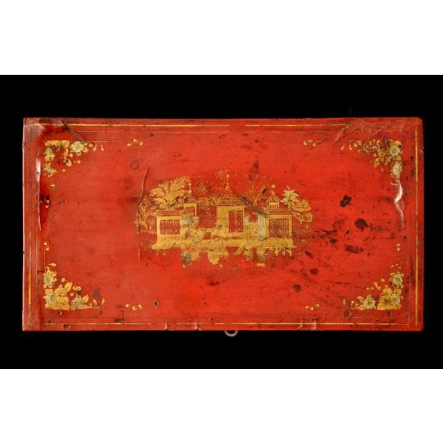 Mid 19th Century Chinese Export Miniature Cabinet Jewelry Box For Sale - Image 5 of 11
