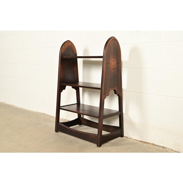Limbert Antique Mission Oak Arts & Crafts Bookcase or Magazine Stand, Circa 1910 For Sale - Image 11 of 11