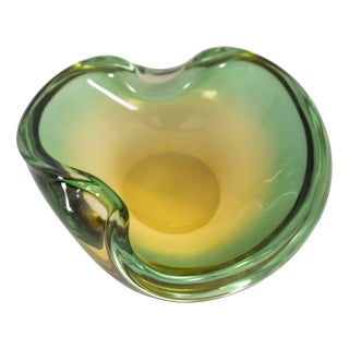 Vintage Italian Murano Glass Submerged Emptier Tray, 1970s For Sale