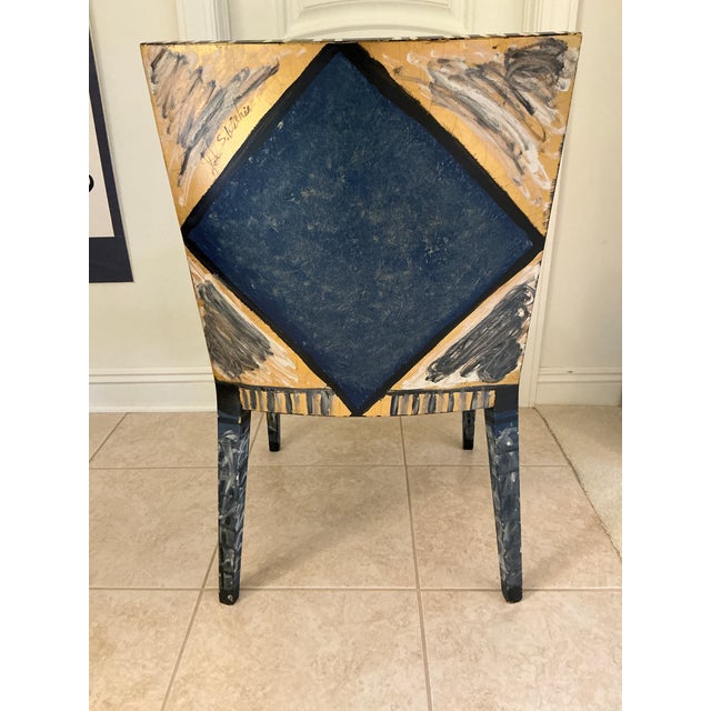 Wood John Wilkie One-of-a-Kind Hand-Painted Whimsical Artisan Accent Chair For Sale - Image 7 of 14
