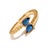 Modern Sapphire Teardrop Glow Gold Adjustable Ring, Size 8 For Sale - Image 3 of 9