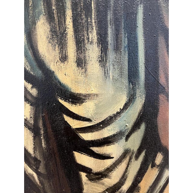 William Goliasch, L'Homme et Le Chat, Oil on Canvas, 1970s, Framed For Sale - Image 6 of 14