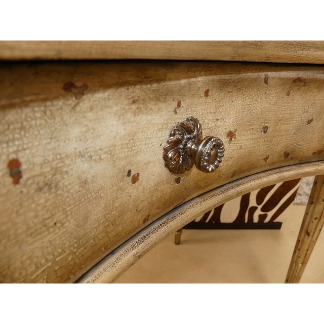 1980s Vintage LaBarge Louis XVI Painted Vanity, Mirror For Sale - Image 5 of 16
