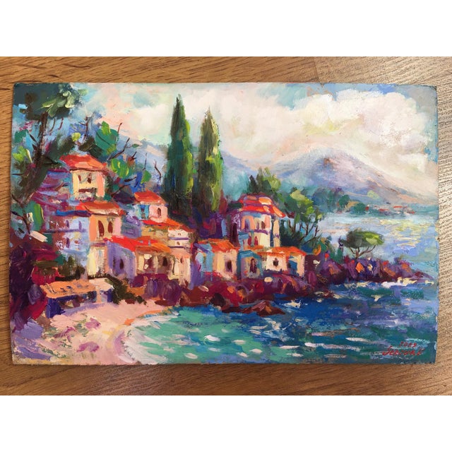Impressionist Framed Original Seascape Painting Italy Landscape Wall Decor by Valeriya Serova For Sale - Image 3 of 13