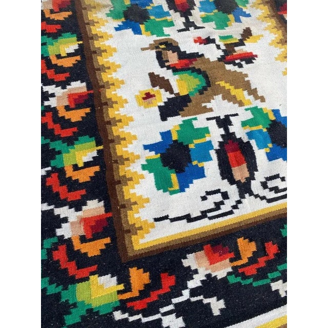 1970s Mid-Century Navajo Tapestry Kilim For Sale - Image 5 of 11