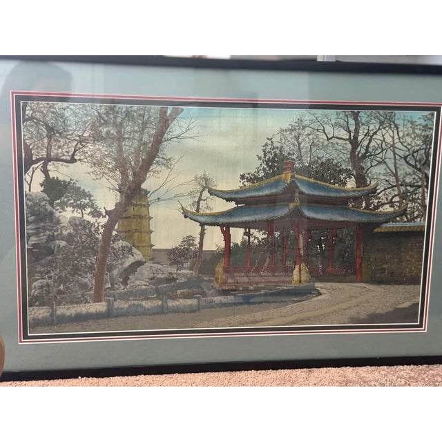 China Seas Mid 20th Century Asian Painting on Silk For Sale - Image 4 of 4