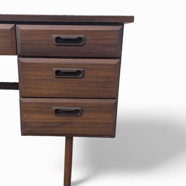 Mid-Century Desk – Laminate Top Desk, Vintage Wooden Desk, Retro Office Desk, Stylish Work Desk For Sale - Image 13 of 18