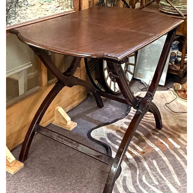 Antique English Campaign Coaching Table With Folding Mechanism For Sale - Image 10 of 10