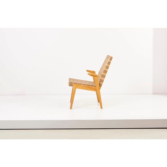 Mid-Century Modern Lounge Chair with Dark Beige Webbing by Arden Riddle, USA,1950s For Sale - Image 3 of 18