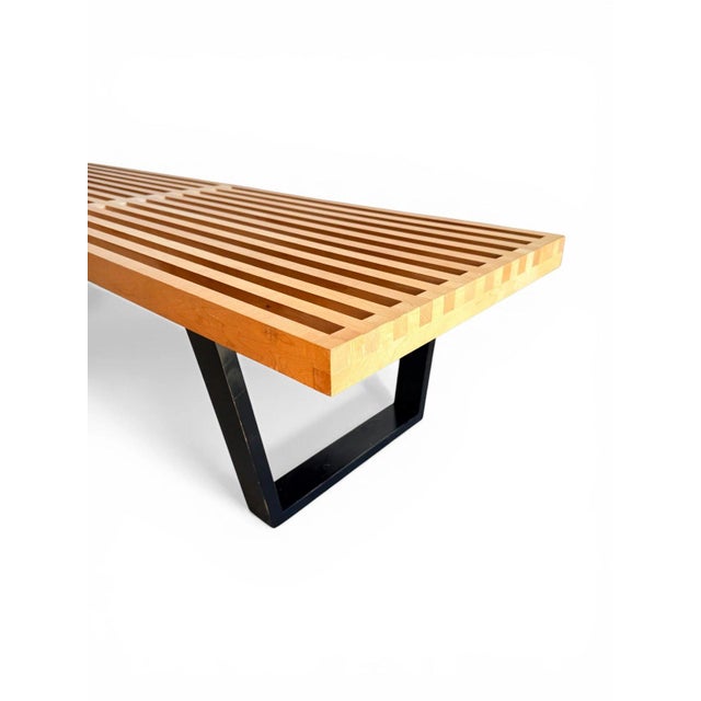 Late 20th Century Authentic Herman Miller Slated Bench /Coffee Table For Sale - Image 10 of 13