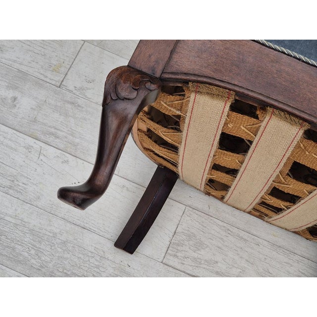 Danish Lounge Chair in Light Blue Furniture Velour, 1950s For Sale - Image 18 of 18