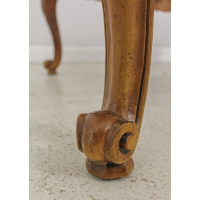 Century Country French Glass Top Coffee Table For Sale - Image 10 of 13