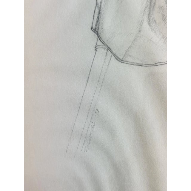 Drawing/Sketching Materials Vintage Quartet of Graphite on Paper Shirt Illustrations, a Set, Circa 1978 For Sale - Image 7 of 17