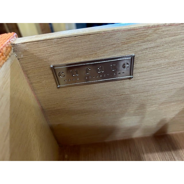 Orange Grasscloth Chest by Century Curate Home For Sale - Image 10 of 10