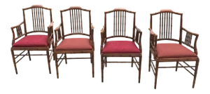 Captiva Collection Faux Bamboo Wood Dining Chairs by Drexel- Set of 4