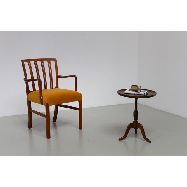 Round Danish Side Table in Oak and Walnut by Anton Kildeberg, 1960s For Sale - Image 15 of 17