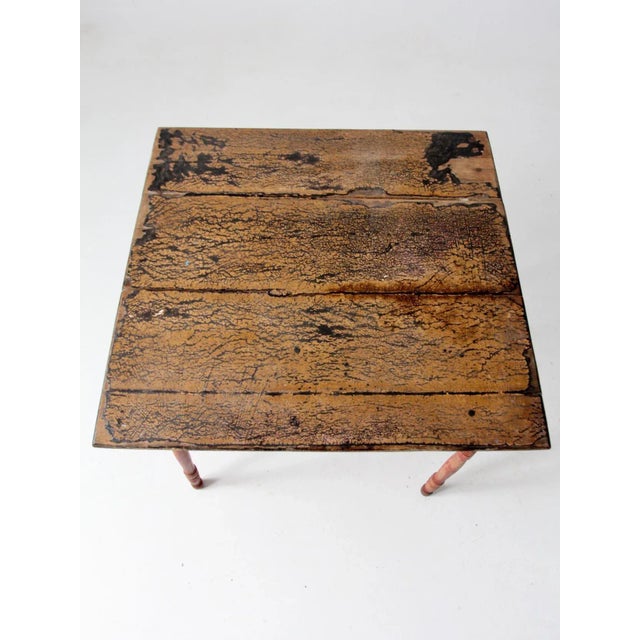Antique Wooden Folding Table For Sale - Image 6 of 13