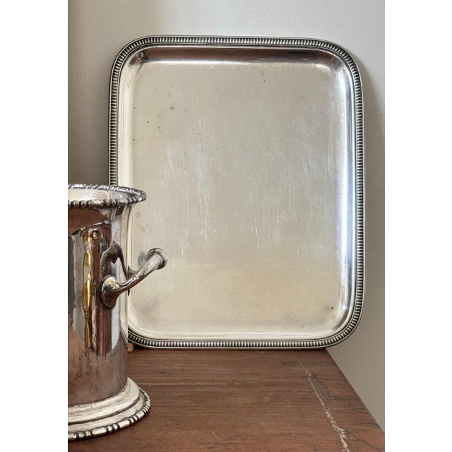 Argental French Argental Silver-Plated Platter Tray For Sale - Image 4 of 11