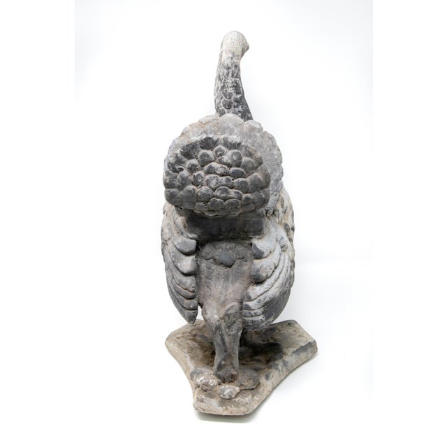 Pewter Peacock Garden Statue For Sale - Image 12 of 13