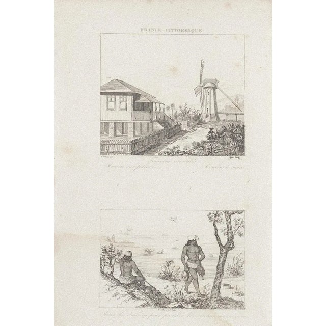Windmillis an original etching artwork realized in 19th Century. Belongs to the series of ''France Pittoresque'', as...