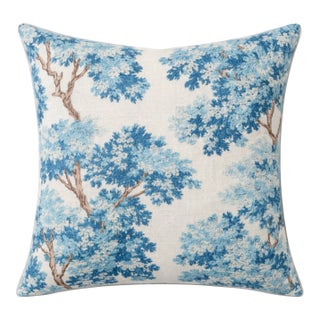 Sherwood Embroidered Pillow Cover in Blue, 22x22 Pillow For Sale