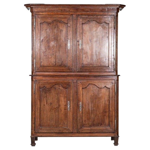 Large French Oak 2-Body Buffet, 1800 For Sale