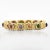 Metal 1990s 18k Gold Multi Color Gemstone Vintage Estate X Bezel Bracelet For Sale - Image 7 of 8