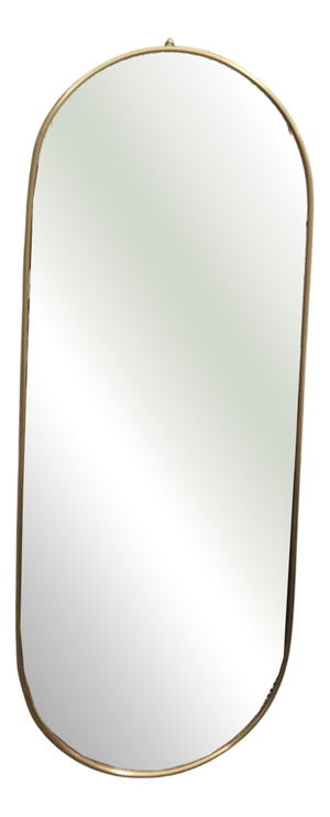 Italian Brass Shaped Mirror, 1950s