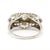 Modern Vintage .30ctw 3 Diamond Filigree Ring, 18k White Gold, Ring Size 5 For Sale - Image 3 of 5