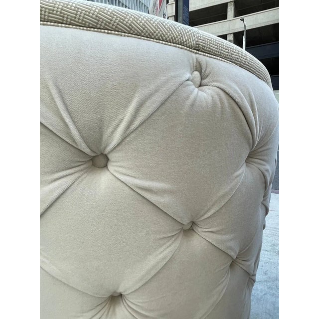 Modern Early 21st Century Luxury Living Tufted Back Lounge Chairs - A Pair For Sale - Image 3 of 13