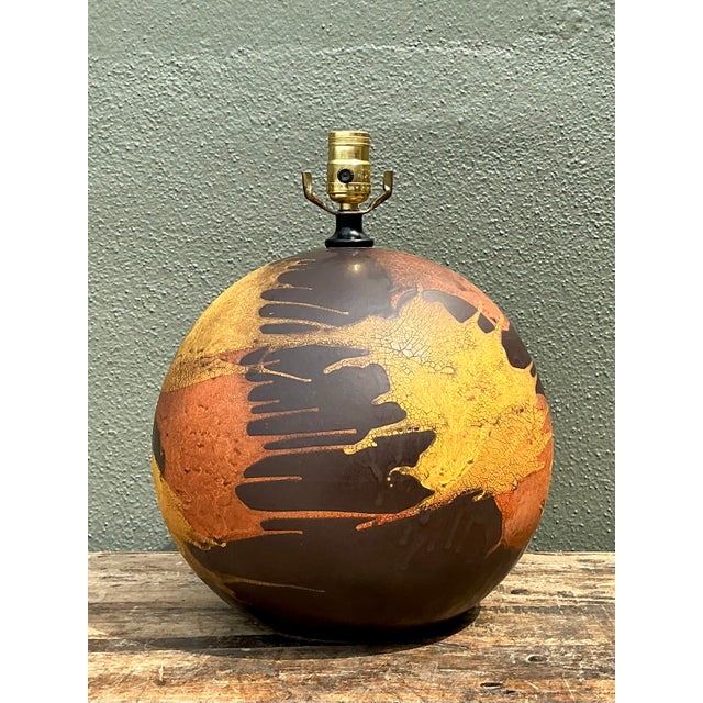 Royal Haeger Vintage Royal Haeger “Earth Wrap” Glazed Ceramic Lamp For Sale - Image 4 of 12