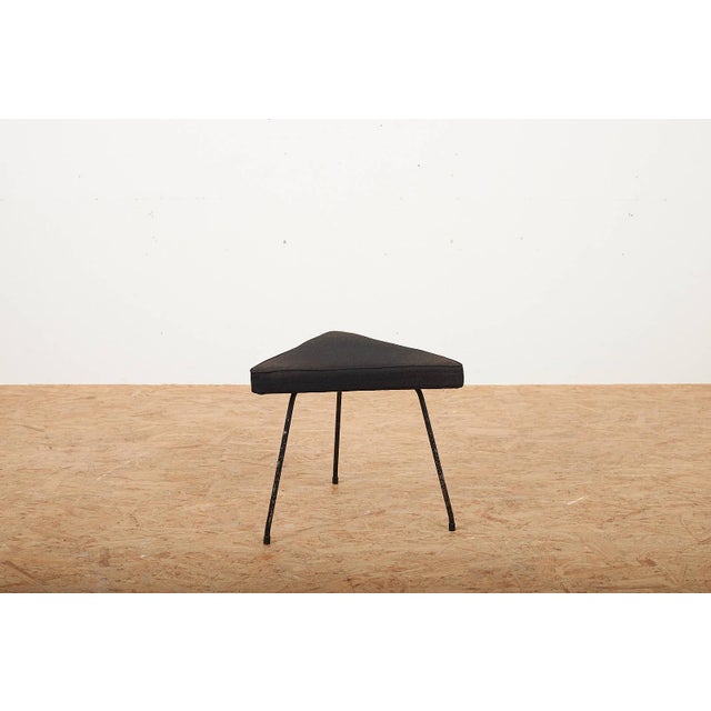 Stool with Black Metal Frame For Sale - Image 11 of 11