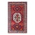 Striking Jewel-Toned Lori Pambak Kazak Rug on Red Background Color With Medallion Pattern For Sale
