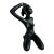 Vintage Seated African Woman Ceramic Sculpture For Sale