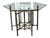 Hollywood Regency Style Faux Bamboo Metal & Glass Dining or Center Table For Sale - Image 4 of 5