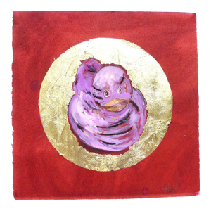 "Little Ducky" Contemporary Pop Art Style Painting by Artist Martha Holden