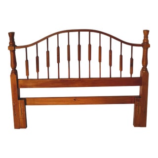 Vintage, in the Style of Ethan Allen - Spindle Queen/ King Headboard (Only No Side, Rails or Footboard) For Sale