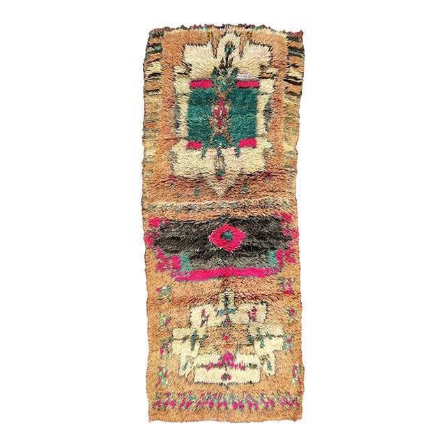 1980s Moroccan Shag Rug - 9.8 X 3.9 Ft For Sale