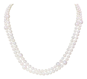 Akoya Pearl Necklace 14k Yellow Gold 37.25" 8.5 mm Certified