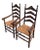 Pair of 1960s American Colonial Revival Ladder-Back Armchairs For Sale