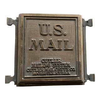 Vintage Cutler Mailing System Mail Chute Cover For Sale