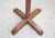 Wooden Coat Rack Stand With X Base and Carved Hooks For Sale - Image 4 of 7