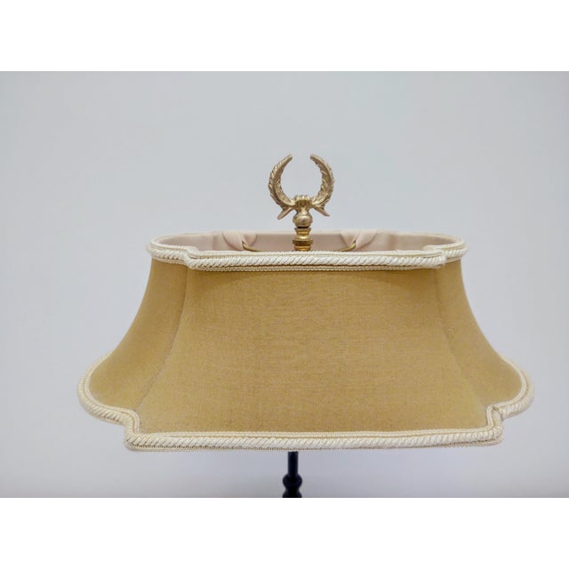 Stone Vintage Neoclassical Chelsea House Grayhound Right Facing Desk Lamp-Marble Base For Sale - Image 7 of 13