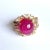 Bochic “Orient” Ruby & Multi Pastel Color Sapphire Cluster Ring Set 18K & Silver Natural Ruby - 14 Carats Cluster Multi...