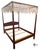 Vintage Traditional Chippendale Style Solid Mahogany Queen Size Four Poster Pencil Canopy Bed For Sale - Image 11 of 11