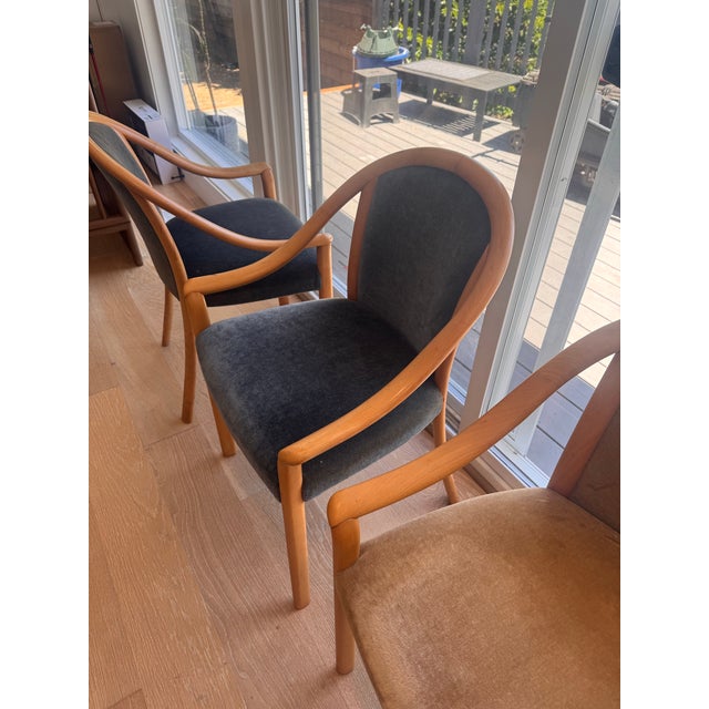 Postmodern 1960s Davis Allen “Andover” Bentwood Chairs for Stendig, Italy, Set of 4 For Sale - Image 3 of 6