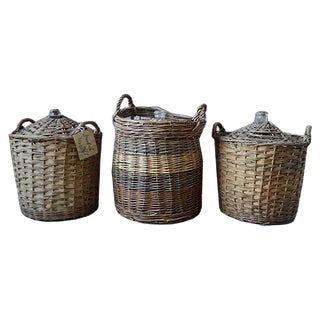 Glass Bottles, 1950s, Set of 3 For Sale